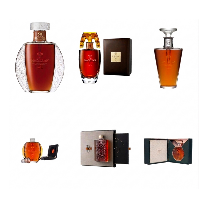 Macallan in Lalique: The 6 Pillars Collection (full set)