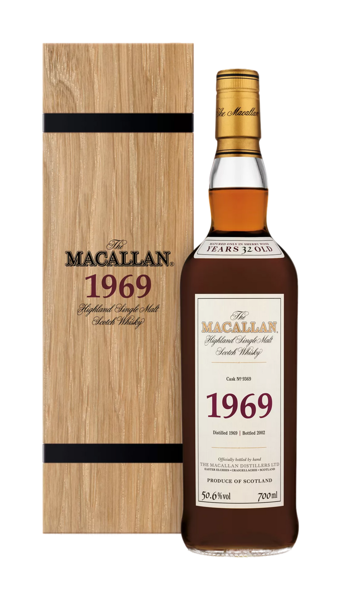 Macallan, Highland Single Malt Fine & Rare 1969 Cask No 9369 32YO Bottled 2002, Speyside — official Macallan product photograph