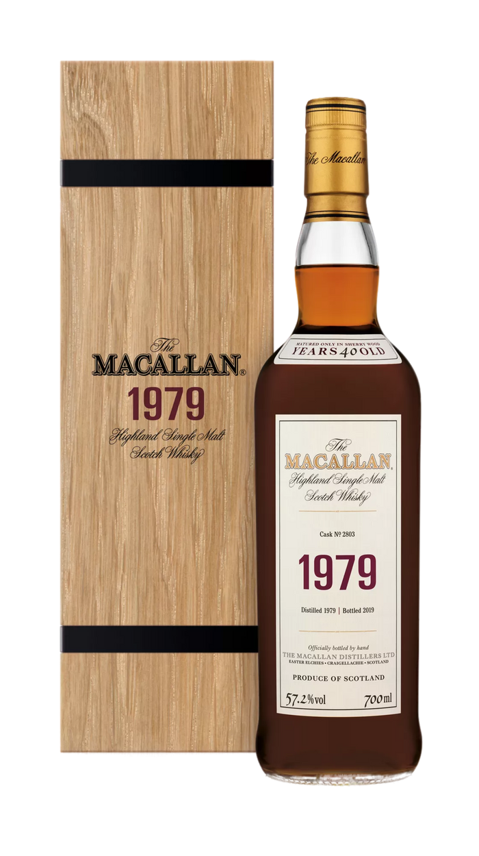 Macallan, Highland Single Malt Fine & Rare 1979 Cask No 2803 40YO Bottled 2019, Speyside — official Macallan product photograph