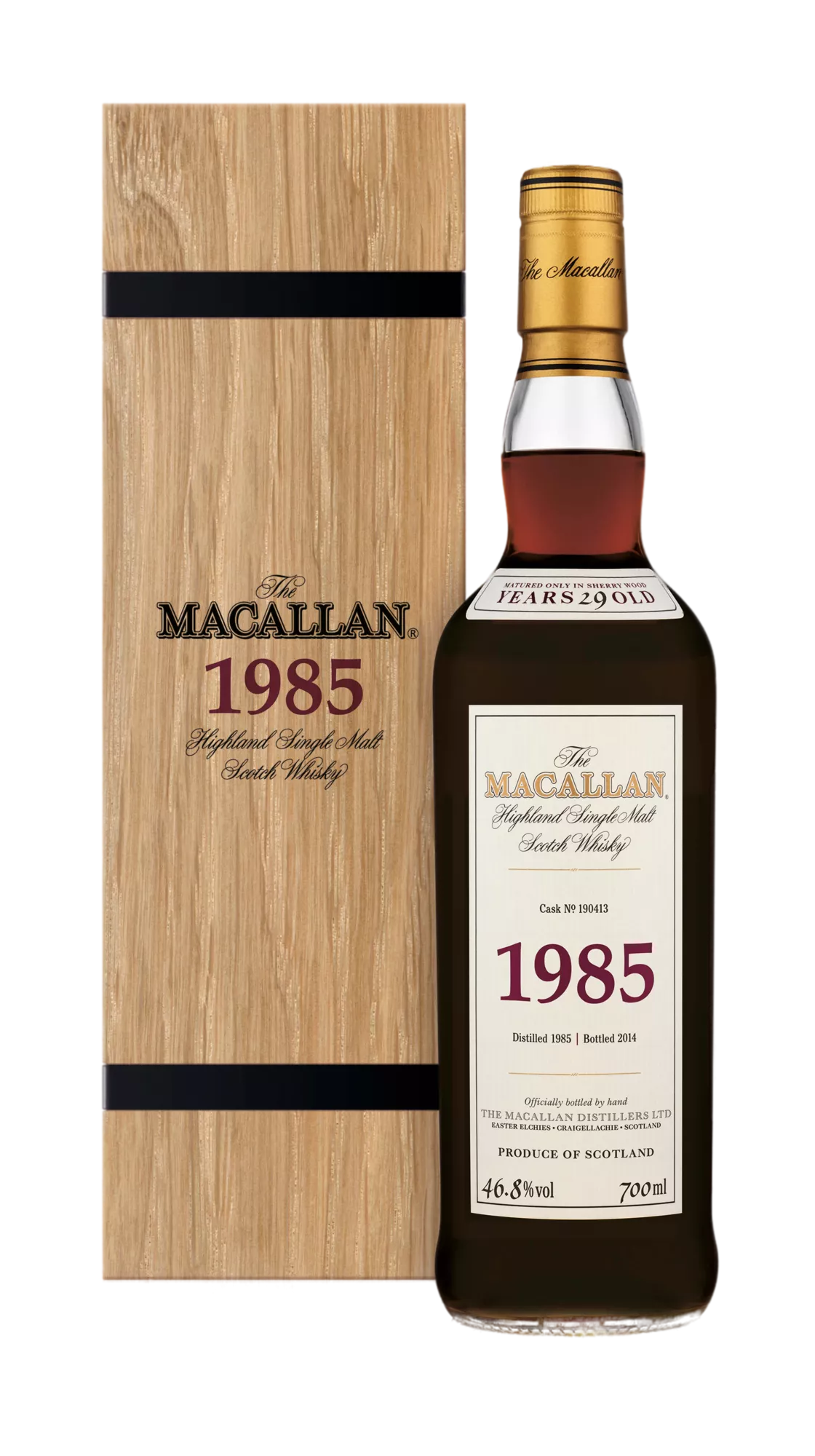 Macallan, Highland Single Malt Fine & Rare 1985 Cask No 190413 29YO Bottled 2014, Speyside — official Macallan product photograph
