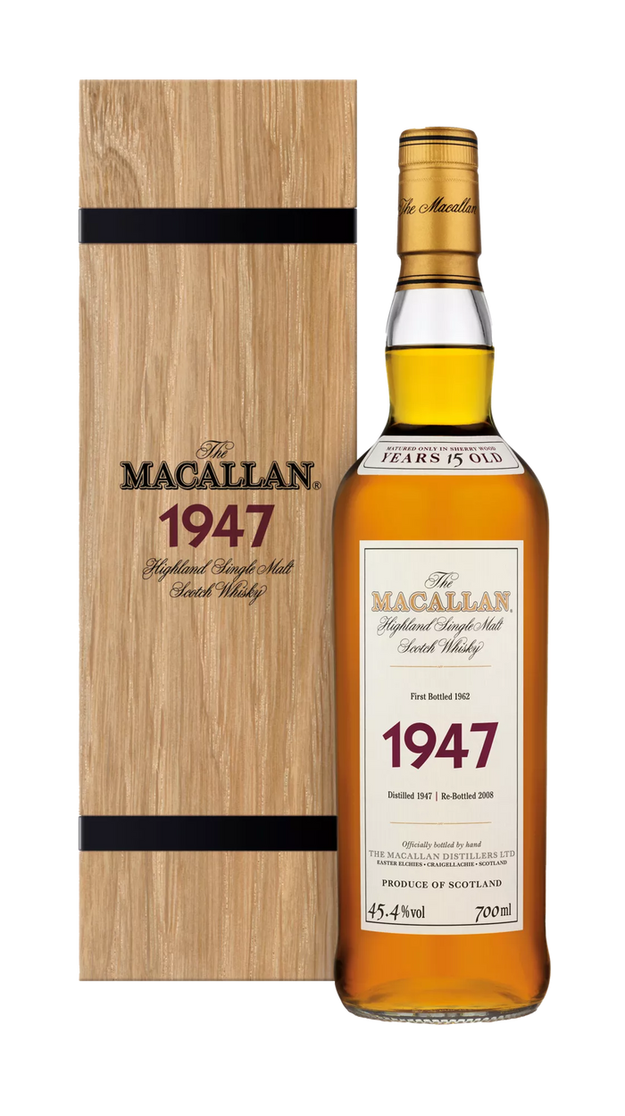 Macallan, Highland Single Malt Fine & Rare 1947 15YO Bottled 1962, Speyside — official Macallan product photograph
