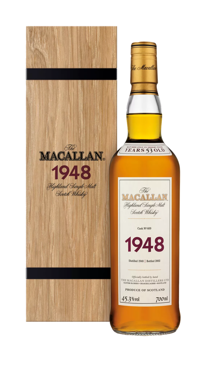 Macallan, Highland Single Malt Fine & Rare 1948 Cask No 609 53YO Bottled 2002, Speyside — official Macallan product photograph