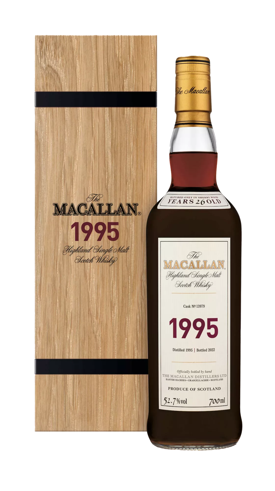 Macallan, Highland Single Malt Fine & Rare 1995 Cask No 13979 26YO Bottled 2022, Speyside — official Macallan product photograph