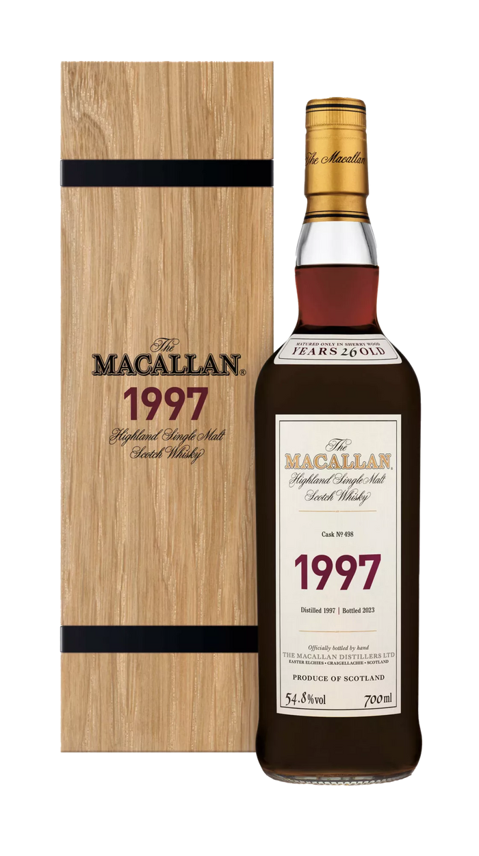Macallan, Highland Single Malt Fine & Rare 1997 Cask No 498 26YO Bottled 2023, Speyside — official Macallan product photograph