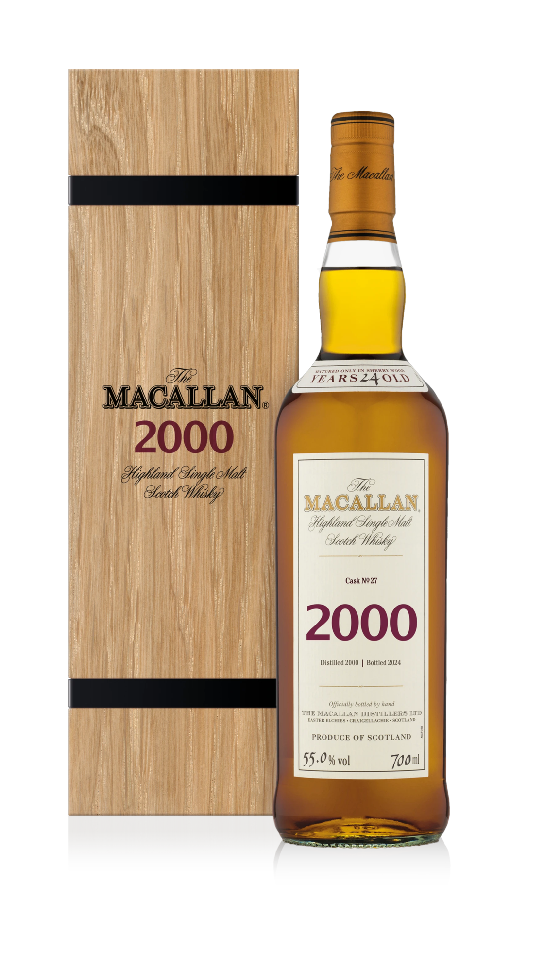 Macallan, Highland Single Malt Fine & Rare 2000 Cask No 27 24YO Bottled 2024, Speyside — official Macallan product photograph