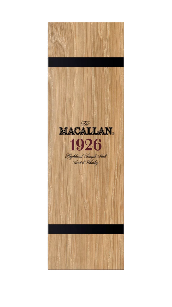The Macallan 1926 presentation case — official Macallan photograph; the bottle label is not shown